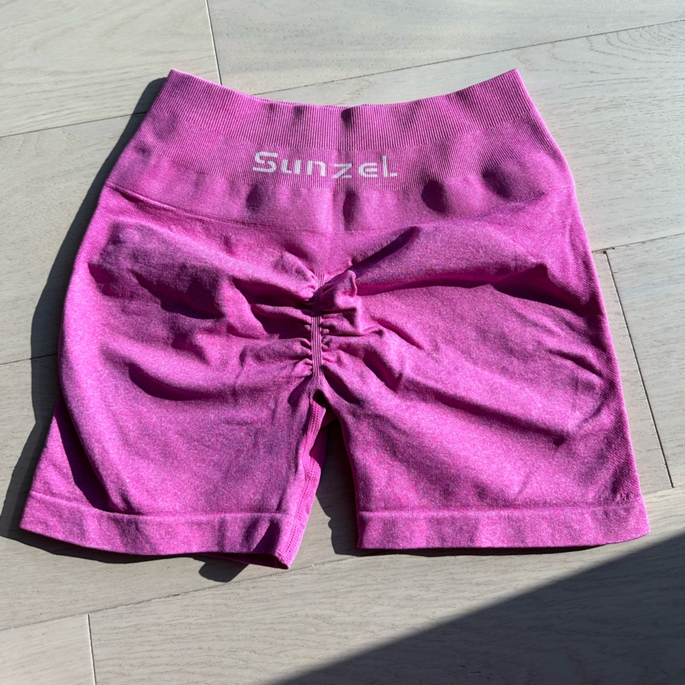Pink gym shorts